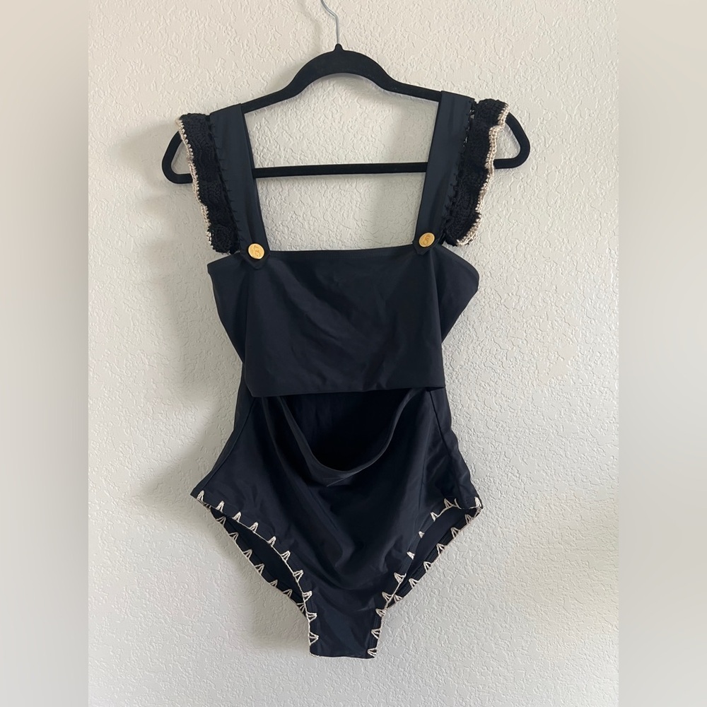 Carolina Socías Vera Black One Piece Swim Suit . Size M - Picture 3 of 13